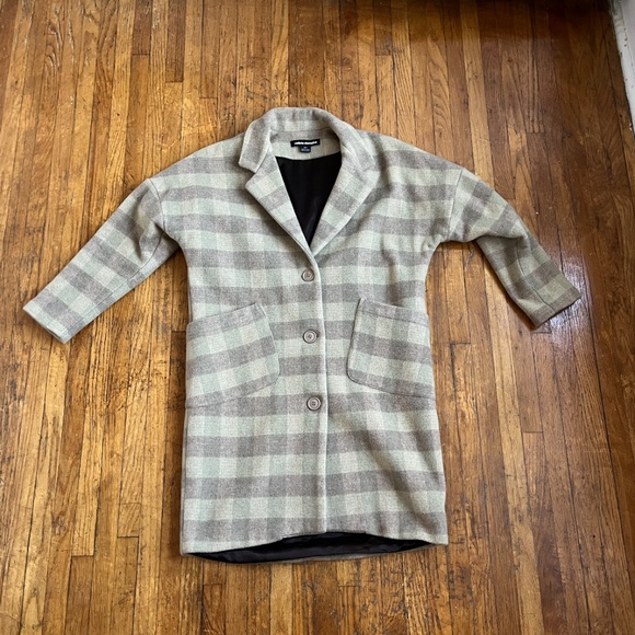 Valerie Dumaine Avel Coat - Size M - Brown Plaid - Picture 6 of 14